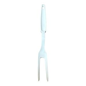 EKCO White Kitchen Carving Fork - Durable Two-Prong Serving Fork